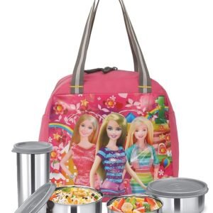 IRY Lunch Tiffin Bag for School Office Picnic Waterproof Lunch Bag Waterproof Lunch Bag (Pink Barbie)
