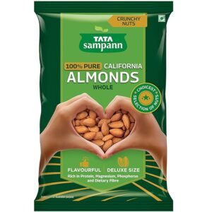 Tata Sampann Pure California Almonds Whole, 500g, Real Nuts