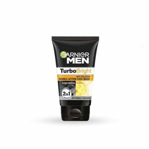 Garnier Men Turbo Bright Double Action Face Wash, Suitable for all Skin Types, 100g