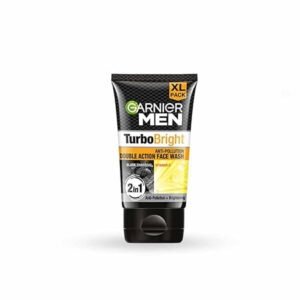 Garnier Men Turbo Bright Double Action Face Wash, Suitable for all Skin Types, 150g